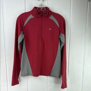 Eastern Mountain Sports Red and Gray Half Zip Performance Jacket Women’s XL